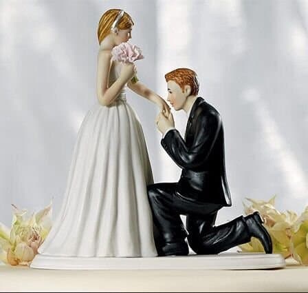 Willow Tree Bride and Groom Wedding Cake Topper Sweet Proposal.