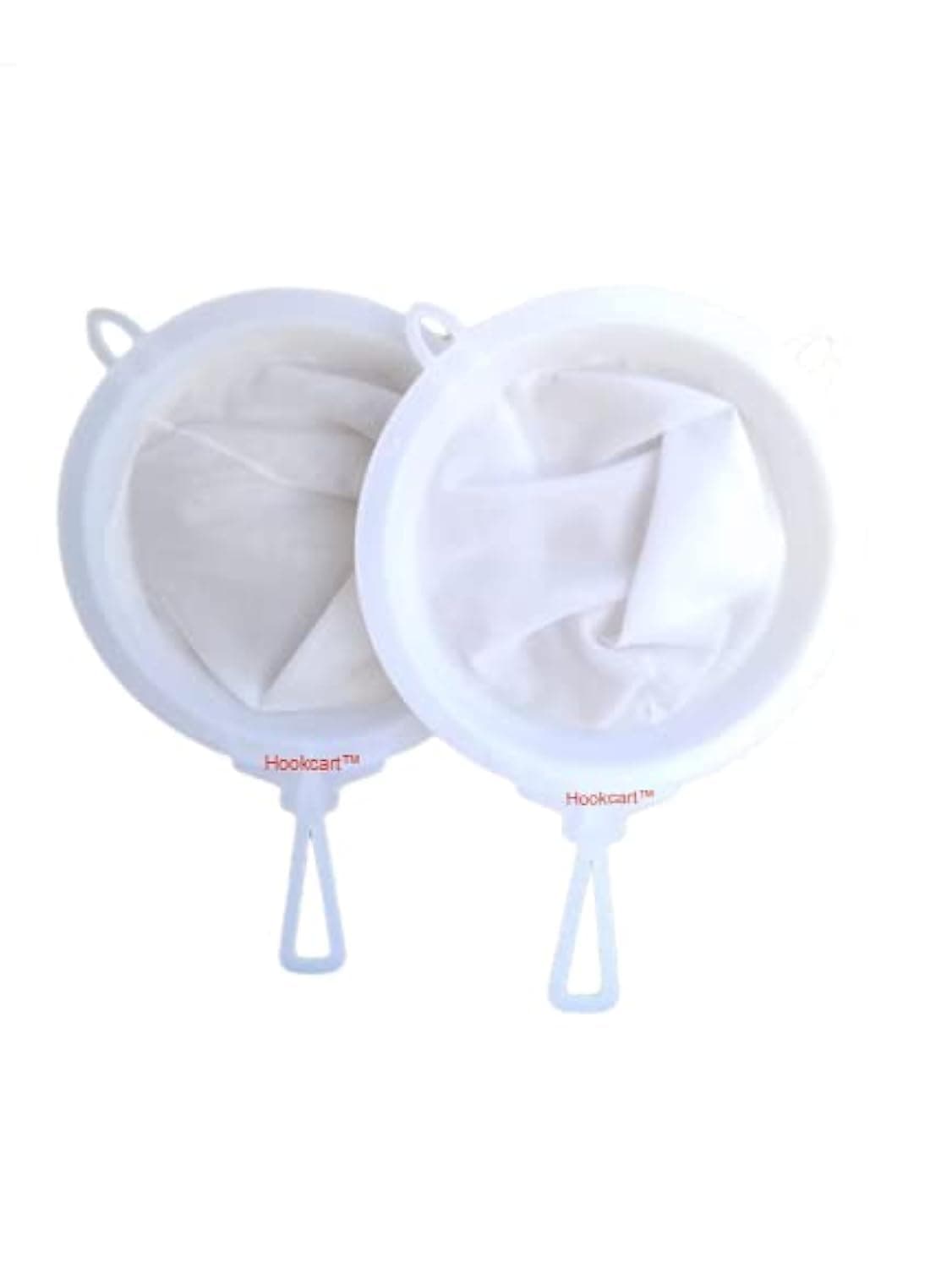 Plastic Milk Strainer Big Size Double Mesh Strainer, Milk Chalni, Liquid Strainer Filter, White, Pack of 2