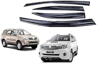 Auto Royal Unbreakable Car Window Door Visor/Rain Guard/Wind Deflector Compatible for (Toyota Fortuner (Old))