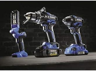 XTR 3-Tool 24-Volt Max Brushless Power Tool Combo Kit with Hard Case (Charger Included and 2-Batteries Included)