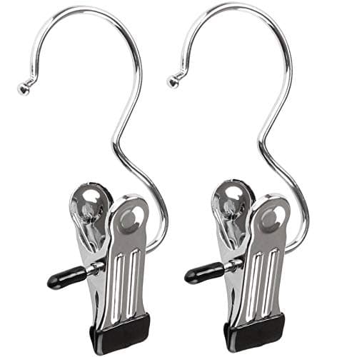 20 Pcs Laundry Hooks Boot Hanger Hold Clips, Portable Stainless Steel Boot Hangers Hanging Clothes Pins for Closet Travel Home