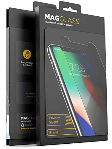 MagGlass iPhone Xs Max/iPhone 11 Pro Max Privacy Tempered Glass Screen Protector (Anti Spy) Fingerprint Free Scratch Resistant Display Guard (Bubble Free & Case Friendly)