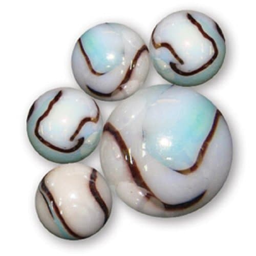 White Tiger Game Net Set 25 Piece Glass Mega Marbles