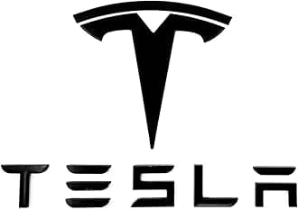 Metal Raised T Logo Tesla Letters Emblem Decal Sticker Matte Black Front Trunk Tailgate with 3M Adhesive for Tesla Model 3 Model Y Highland Juniper (Tesla Letters & T Logo)