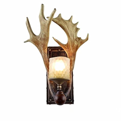 Resin Antler Wall Sconce 1Light 13" Diameter X 18.9" Tall with (Bulbs Not Included)