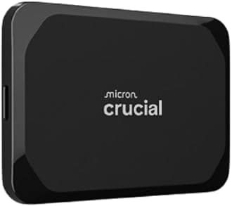 Crucial X9 1TB Portable External SSD - Up to 1050MB/s, External Solid State Drive, Works with PC, Mac, PlayStation and Xbox, USB-C 3.2 - CT1000X9SSD902