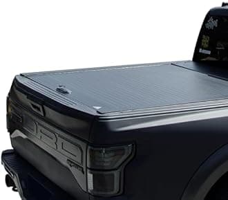 Retractable Hard Truck Bed Tonneau Cover Fits 2004-2024 Ford F-150 5.5ft (66") (incl. Raptor/Lightning) Truck Bed Low-Profile Matte Black Aluminum Waterproof
