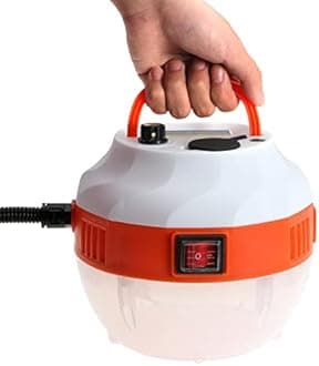 2500W High Pressure Steam Cleaner, Handheld Portable High Temperature Steam Cleaning Machine for Kitchen Bathroom Grout Tile Furniture and Cars, with Cleaning Tool Kit (white&orange)