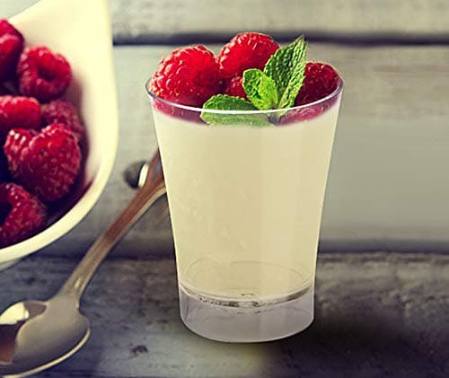 Hard Plastic Reusable Dessert Shot Glasses 70ml / 2.8oz - Set of 12 | Dessert Pot, Plastic Shot Glasses 8C