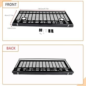 Car Tailgate Table Cargo Storage Rack Shelf Fit Toyot@a FJ Cruiser 2007-2024 Tailgate Foldable Double-Layer Storage Holder Rear Door Multifunctional Storage Organizer Tray Mount Bracket Accessories