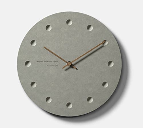 Silent Wall Clock Non-ticking Modern Simple Concrete design 11 inches (Concrete type-B)