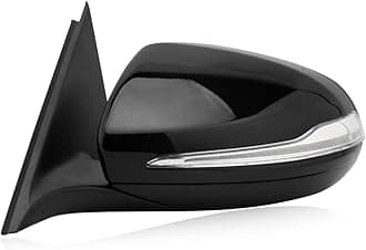 W205 Side Mirror for 2015-2021 Mercedes Benz C Class C180 C260 C300,Mercedes Driver Side Door Mirror with Electrical Folding/Blind Spot/Heated/LED Turning Signal Light/Memory/Puddle Lights Black