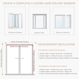 Cordless 2" Wooden Venetian Blinds for Windows, Blackout Privacy Shades Horizontal Window Blinds for Inside/Outside Mount – Custom Sizes 24" 32" 35" 46" 54" 66" 72"(Natural)