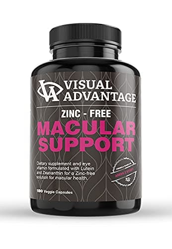 Zinc-Free AREDS 2 Eye Vitamins for Macular Support – 3 Month Supply (180 Veggie Capsules) – Lutein & Zeaxanthin Formula Based on The AREDS II Study