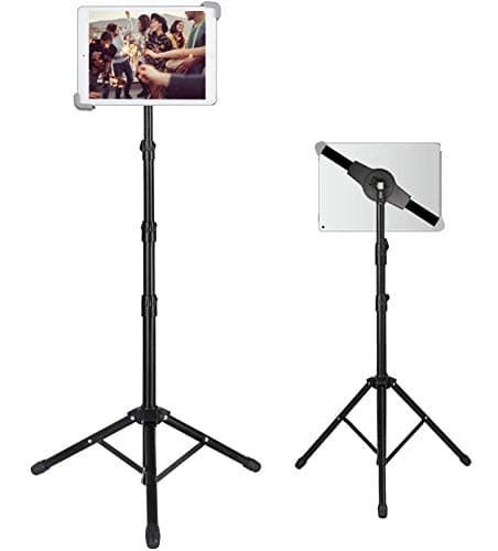 Ipad Tripod Stand, Height Adjustable Tablet Stand Ipad Holder, Foldable Ipad Floor Stand with 360° Rotating Tablet Tripod Mount for iPad Pro, iPad Air and More 9.5 to14.5 Inch Tablet