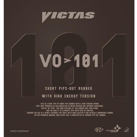 VO > 101 Short Pips - Pips Out Table Tennis Rubber