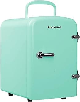 ROCKWELL 4L Car Mini Cooler & Warmer (Green) – AC/DC Portable Thermoelectric Fridge for Travel, Drinks & Skincare | Also Ideal for Home Use