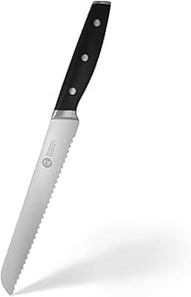 Bread Knife with High Carbon Stainless Steel Blade and Triple Riveted Handles, Professional Quality Kitchen Knife for Precision Cooking at Home, Perfectly Balanced, Razor Sharp, 33cm (13")