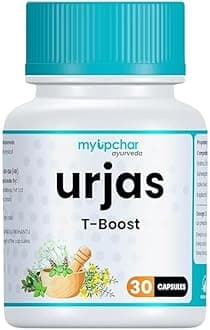 myUpchar Ayurveda Urjas T-Boost Testo Supplement Capsule | Natural Supplement for Enhanced Stamina & Energy, With Ashwagandha, Gokshura, and Safed Musli, 30 Capsules
