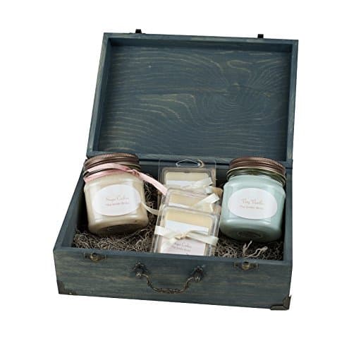 Bridesmaid Gift Set Engraved Keepsake Box & Soy Candle Set - Free Engraving