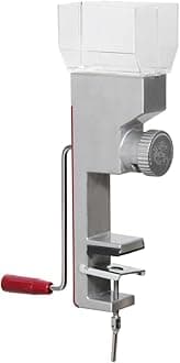 Kitchen Crop Grain Mill Wheat Flour Grinder, Stainless Steel Metal Burrs (Deluxe Grain Mill)