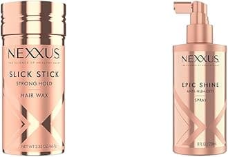 Nexxus Strong Hold Hair Wax 2.33 oz & Anti-Humidity Spray 8 oz Bundle
