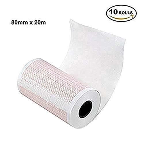 CBCGT Chart Paper ECG Core 50mm X 20m 80mm X 20m 110mm X 20m 215mm X 20m EKG Paper (5 Rolls)