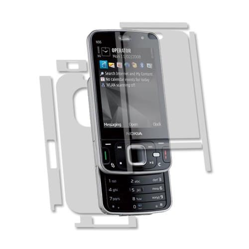 SkinomiFull Body Skin Protector Compatible with Nokia N96 (Screen Protector + Back Cover) TechSkin Full Coverage Clear HD Film