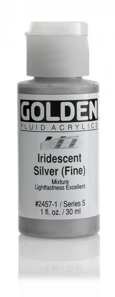 Fluid Acrylic Paint 1 Ounce-Iridescent Silver Fine