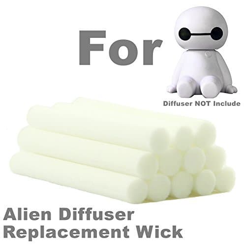 [SGS Cert. 12 Pack 3.6 x 0.27inch Sponge Replacement Filter for The Essential Oil Diffuser, Alien Car Diffuser, Beatles Humidifier, Lemon Humidifier, Water Drop Air Humidifier and More