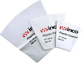 WincoPastry Bag Cotton with Plastic Coating, 16-Inch, Medium, White