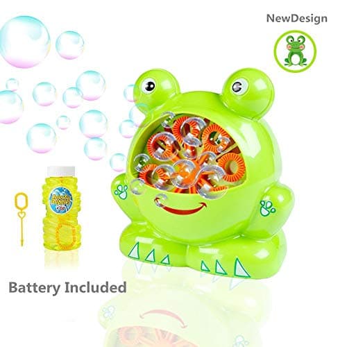Morcare Automatic Bubble Machine, Portable Bubble Hurricane Machine Toys for Kids, More Than 500 Bubbles Per Minute, with Bubble Solution