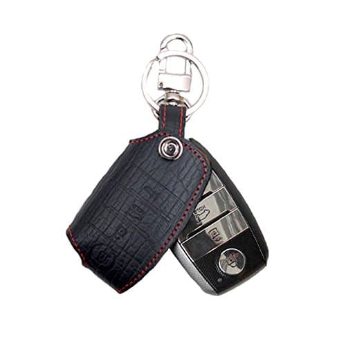 Auto& CACAO Smart Folding Key Holder Case Cover Leather Black 1-pc For 13 14 KIA SORENTO
