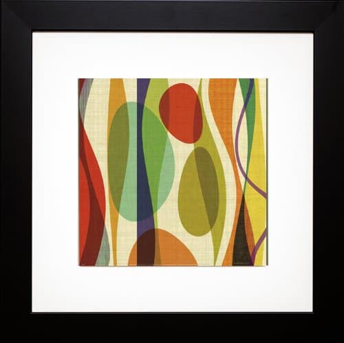 Postive Energy Square 1 (Abstract) Framed Art Print with Mat 22 X 22 By Barry Osbourn