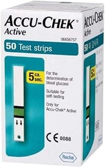 Accu-Chek Active Test Strips | Pack of 50 Strips | For use with Accu-Chek Active Glucometer