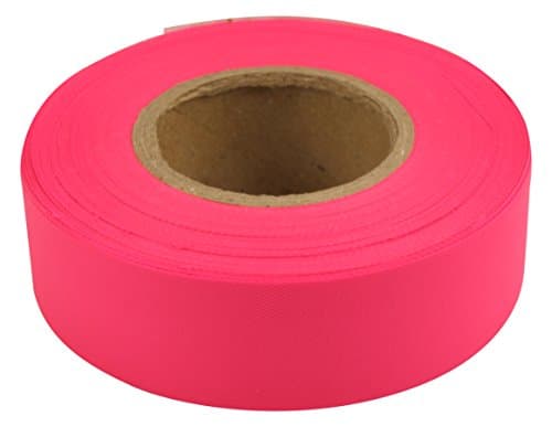 C.H. Hanson 17002 Glow Flagging Tape, Fluorescent Red, 4 mil, 150 ft