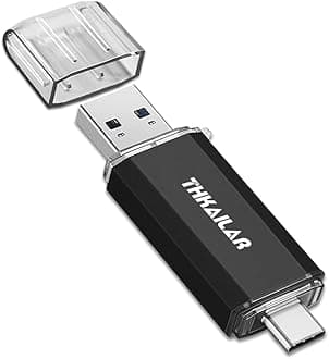 Thkailar USB C Flash Drive 512GB 2 in 1 OTG USB 3.1 Thumb Drive,Memory Stick for Business Traveler Compatible with Android Phone/PC/Mac Pro External Storage Data(Black)