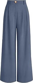 AUTOMET Women Wide Leg Dress Pants High Waisted Loose Fit Business Casual Work Trousers with Pockets 2026