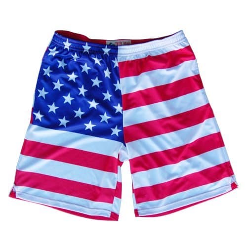 American Flag Sublimated Lacrosse Shorts