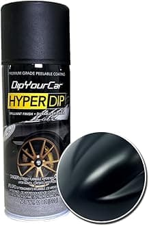 com HyperDip Paint - Can of Sprayable Automotive Dip Coat - Removable Peelable Paint Protection for Cars - Shadow Black Satin Coat Spray
