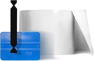Clear Gloss Paint Protection Bulk Vinyl Wrap Film 4" x 120" Including 3M Squeegee and Black Felt Applicator
