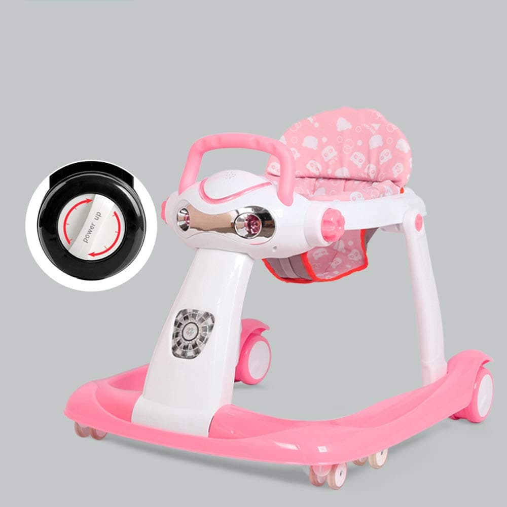 YZT QUEEN Baby walker, anti-rollover multi-function with music anti-o-leg folding baby walker
