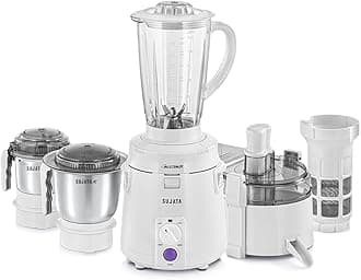 Multimix Juicer Mixer Grinder|900 Watts Double Ball Bearing Motor|22000 RPM|Non-Stop 90 Mins Running|3 Jars including 1750ml Blender with Coconut Milk Extractor,1000ml, 500ml Jar| (White)
