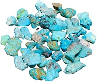 Gemkora 25 carats Genuine Raw Turquoise Stone, Loose Gemstone and Crystals, Wholesale Lot, Blue Rough Crystals, Turquoise Rock, Jewelry Making Supplies, DIY & Crafts, 4 to 5pcs