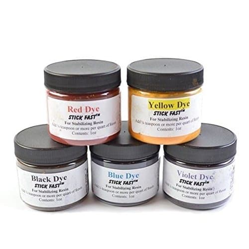 Stabilizing Resin Dye Kit - 5 Colors For Use With STICK FAST Resin TMIProducts