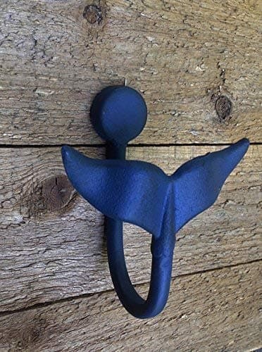 Whale Tail Wall Hook (16 COLORS) Beach Seaside Nautical Decor Coat Rack, Towel Holder, Curtain Tie Back