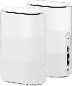 ZTE 5G CPE Router MC801A,Fast WiFi 6 Up to 3.8Gbps 2 RJ45 Gigabit 1 RJ11 nanoSIM 2 x TS9 for External Antenna-White