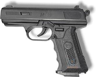 Shivsoft M-11 Toy Gun | Plastic Pistol for Kids with Realistic Mechanism | 6mm BB Bullets | Manual Loading | Safe Play | Multicolor | Indoor & Outdoor Use