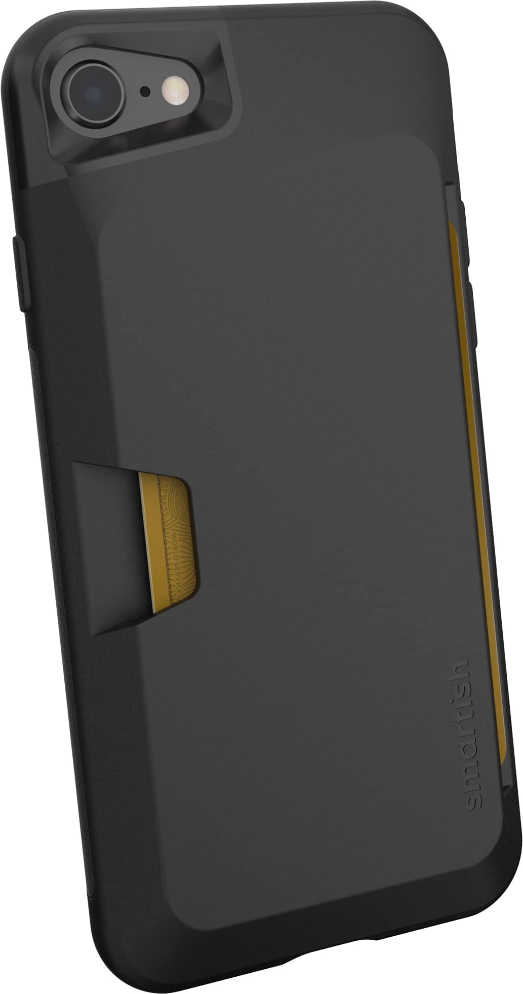 iPhone SE Wallet Case - Wallet Slayer Vol 1 [Slim + Protective] Credit Card Holder Drop Tested Hidden Card Slot Cover Compatible with Apple iPhone SE & iPhone 7/8 - Black Tie Affair