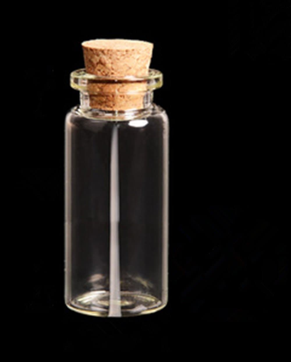 Sweet Spring Water 12 Pack 10ml Mini Glass Jars with Cork Stoppers, Storage Glass Vials for Message Weddings Wish, 2 Inches Tall X 0.9 Inches Diameter